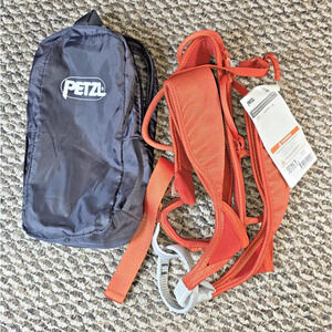 Petzl Sama Climbing Harness Coral Small NWT Adjustable Mountaineering Gear